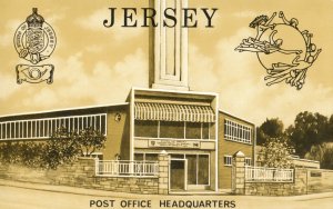 POSTCARD. JERSEY. Post Office Headquarters.