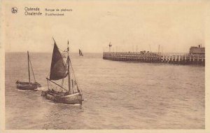 Belgium Oostende Barque de pecheurs 1936