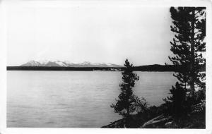 Yellowstone Park Wyoming~Yellowstone Lake & Mt Sheridan~Haynes Picture~'30s RPPC