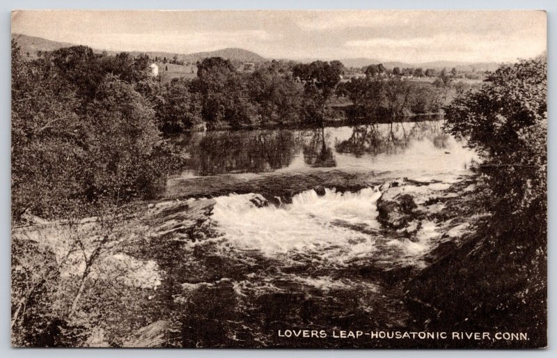 1953 Lover's  Leap Housatonic River Connecticut RPPC Real Photo Posted Postcard