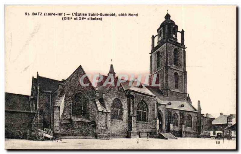 Old Postcard Batz Eglsie Saint Guenole North Coast