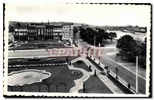 Old Postcard Les Terrasses Liege and the Meuse