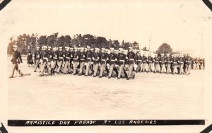 Los Angeles California Armistice Day Parade Marines Real Photo Postcard AA75259