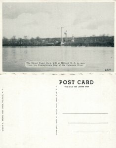 MILLFORD N.J. RIEGEL PAPER CORP. MILL DELAWARE RIVER ANTIQUE POSTCARD