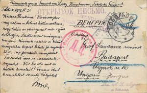 Russia Siberia Field post ww1 Tobolsk Tatar mosque prisoner of war censorship