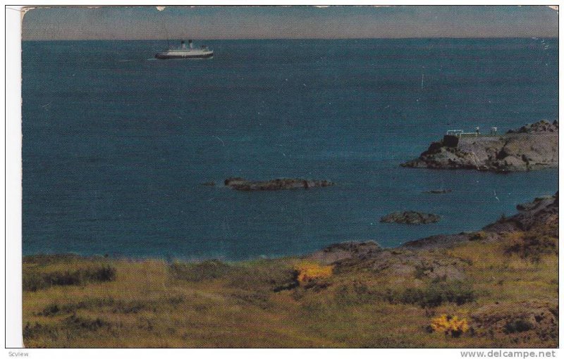 Princess Patricia Boat Passing Oak Bay Golf Course,  Vancouver, B.C.,  Canada...