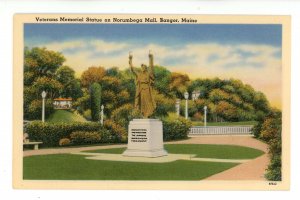 ME - Bangor. Veterans Memorial Statue on Norumbega Mall