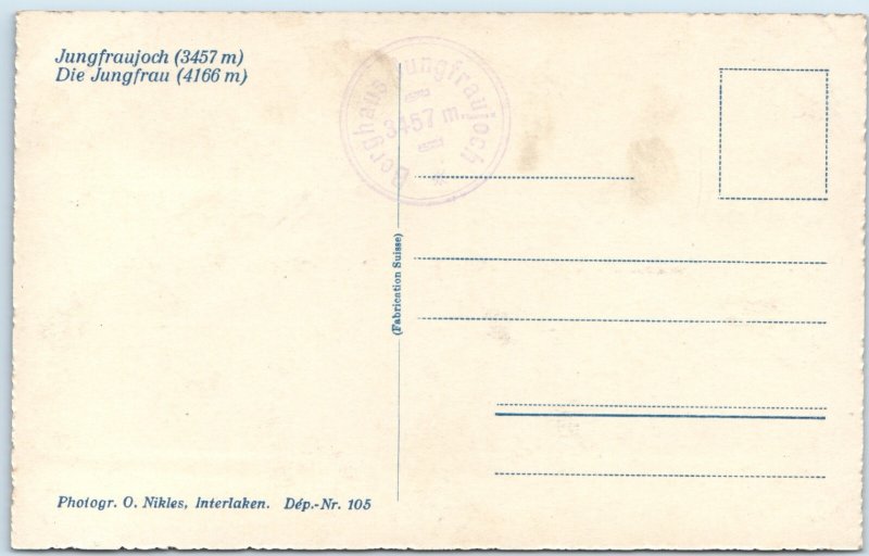 c1920s Jungfrau, Switzerland RPPC Alpine Mountain Snow Peak Climbing RPPC A363