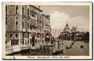 Old Postcard Venice Canal Grande e Chiesa della Salute