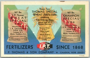 CAMDEN NJ ADVERTISING THOMAS & SON COMPANY FERTILIZERS VINTAGE POSTCARD