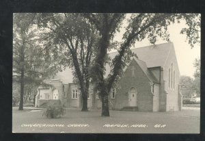 RPPC NORFOLK NEBRASKA CONGREGATIONAL CHURCH REAL PHOTO POSTCARD