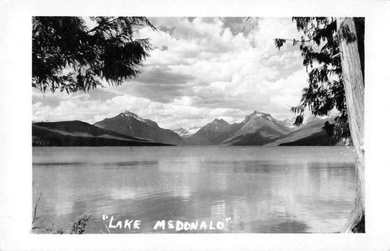 Glacier National Park Lake McDonald Real Photo Antique Postcard J80797