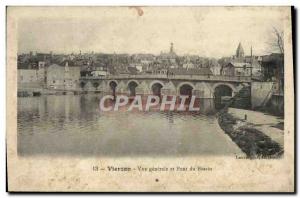 Old Postcard Vierzon Vue Generale and Basin Bridge