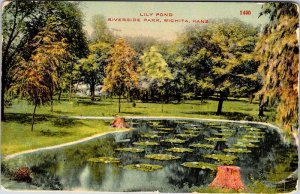 Postcard WATER SCENE Wichita Kansas KS AL3493