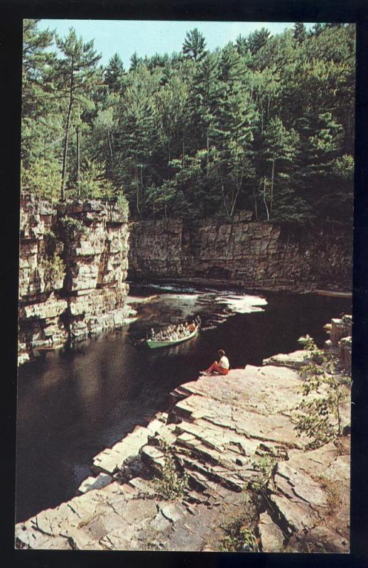 Ausable Chasm, New York/NY Postcard, Near End Of Boat Ride