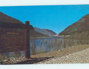 Pre-1980 SIGN BY THE LAKE Quake Lake - Near West Yellowstone & Big Sky MT F3456