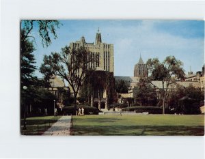 Postcard Sterling Memorial Library, Yale University, New Haven, Connecticut