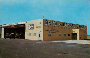 Postcard 1950s Iowa Waterloo Ben's aircraft Service Cessna Dexter IA24-3116