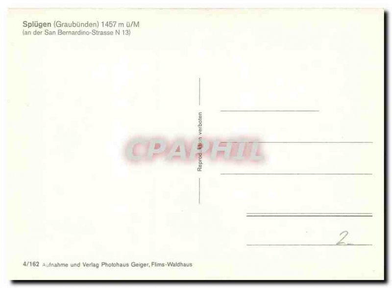 Postcard Modern Splugen