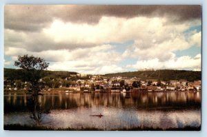 Gaspe Quebec Canada Postcard Gaspe from Across The Bay c1950's Vintage