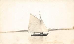 G92/ Ship RPPC Postcard c1910 Lake View Iowa Sailboat Sailing