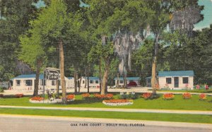 HOLLY HILLS, Florida FL   OAK PARK COURT MOTEL~Paul Cabeen  ROADSIDE  Postcard