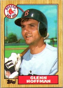 1987 Topps Baseball Card Glenn Hoffman Boston Red Sox sk3210