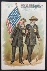 Mint USA Patriotic Picture Postcard Civil War Veterans Scene