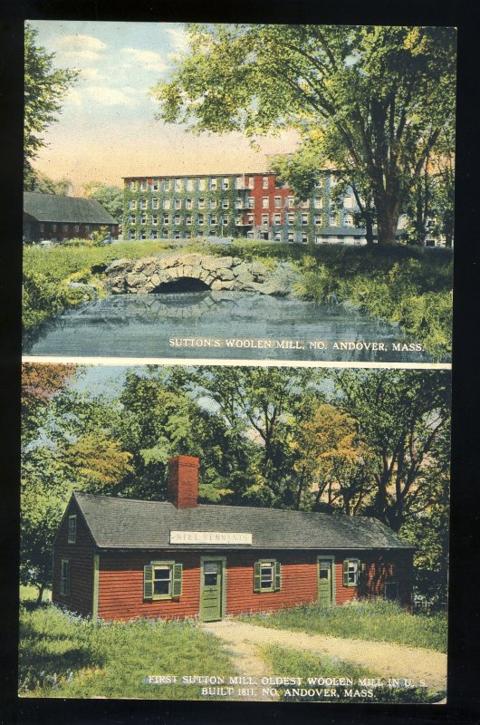 North Andover, Massachusetts/MA/Mass Postcard, Sutton's Woolen Mill