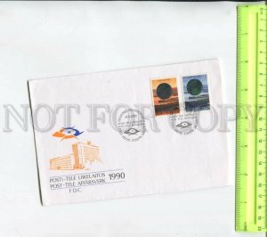 468369 FINLAND 1990 year mail telegraph First day cover