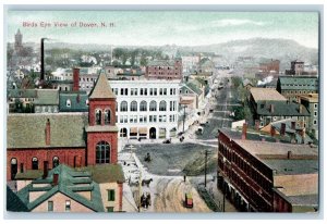 c1950's Birds Eye View Horse Carriage Dirt Road Dover New Hampshire NH Postcard 