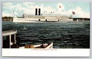Transportation~Ship~Fall River Line Steamer Priscilla~Undivided Back Postcard