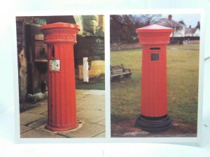 Doric Column Pillar Boxes at Eastgate Warwick & Great Malvern Vtg Postcard