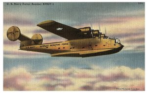 US Navy Patrol Bomber XPB2Y 1 Airplane Postcard