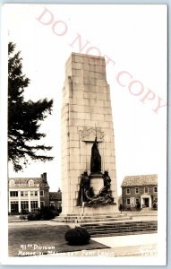 c1940s Fort Base Lewis Mcchord RPPC 91st Division Army Memorial Real Photo A100