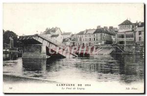 Old Postcard The bridge of Lagny