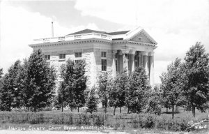 H65/ Walden Colorado RPPC Postcard c1954 Jackson County Court House 145