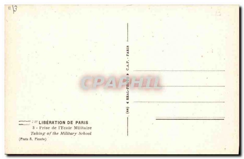 Postcard Modern Army 2nd World War Liberation of Paris Taking the military & ...