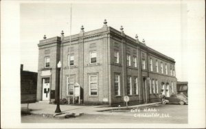 Chillicothe IL City Hall - Fire Station? Real Photo Postcard