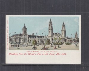 LOUISIANA PURCHASE EXPOSITION,WORLD'S FAIR,1904, PALACE OF MACHINERY, ppc,unused