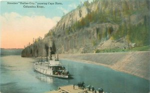 Steamer Dallas City Passing Cape Horn Columbia River Oregon Unused