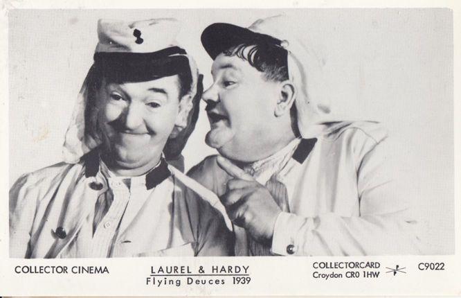 Laurel & Hardy in Flying Deuces Film Postcard