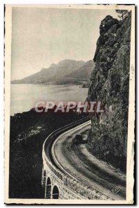 Old Postcard Route de la Corniche d & # 39Or between Theoule and Trayaas