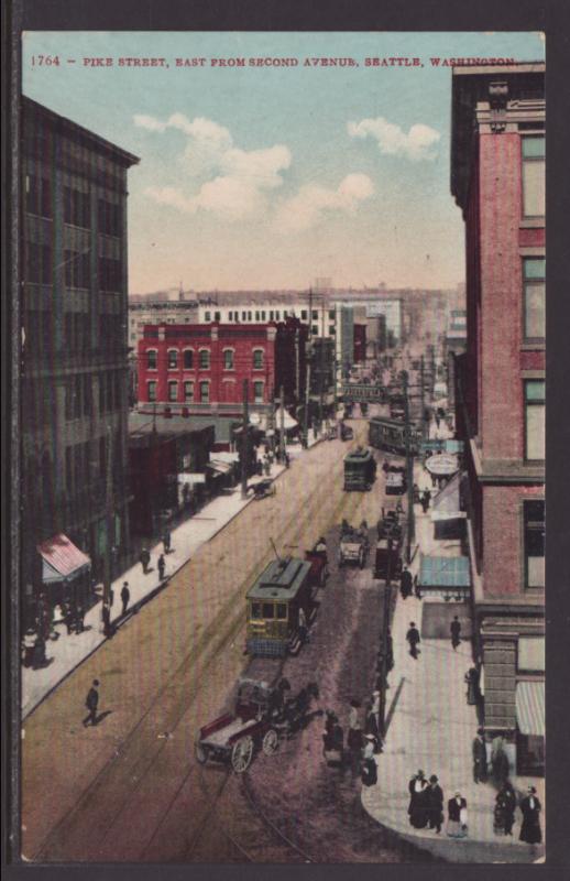 Pike Street,Seattle,WA Postcard