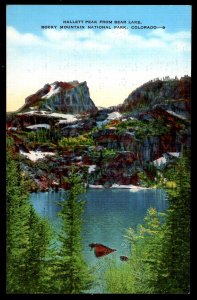 Colorado HALLETT PEAK from Bear Lake Rocky Mountain National Park - Linen