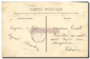 Old Postcard Courcy road map la Vallee d'Auge TOILEE TOP