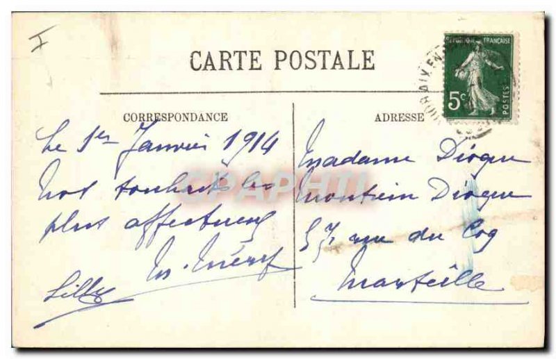 Old Postcard Aix en Provence Gate Hotel Arbaud Jouques Cours Mirabeau