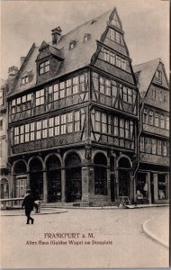 Germany Frankfurt am Main Altes Haus Goldene Waage am Domplatz Postcard C013