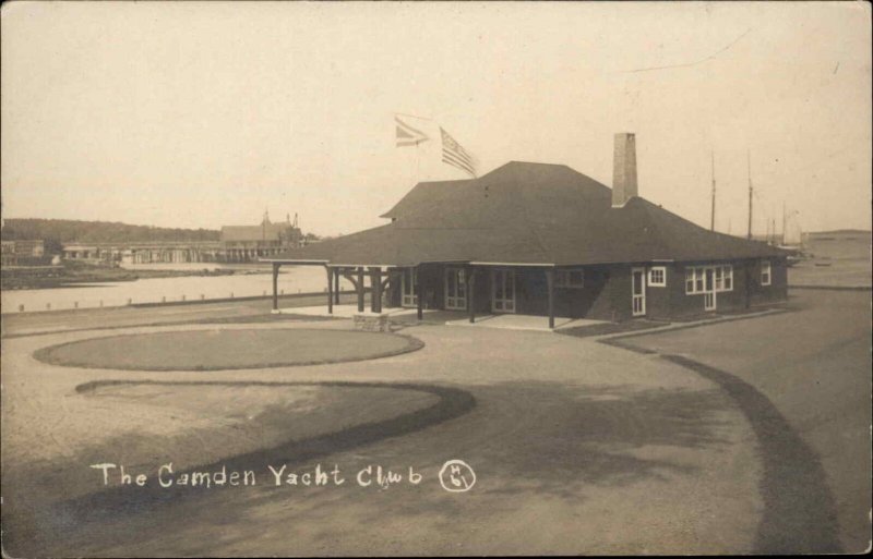 Camden ME Yacht Club c1910 Real Photo Postcard #3