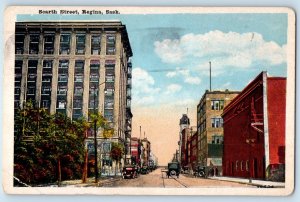 c1910 Regina Saskatchewan SK Canada Postcard Scarth Street Railway Classic Cars
